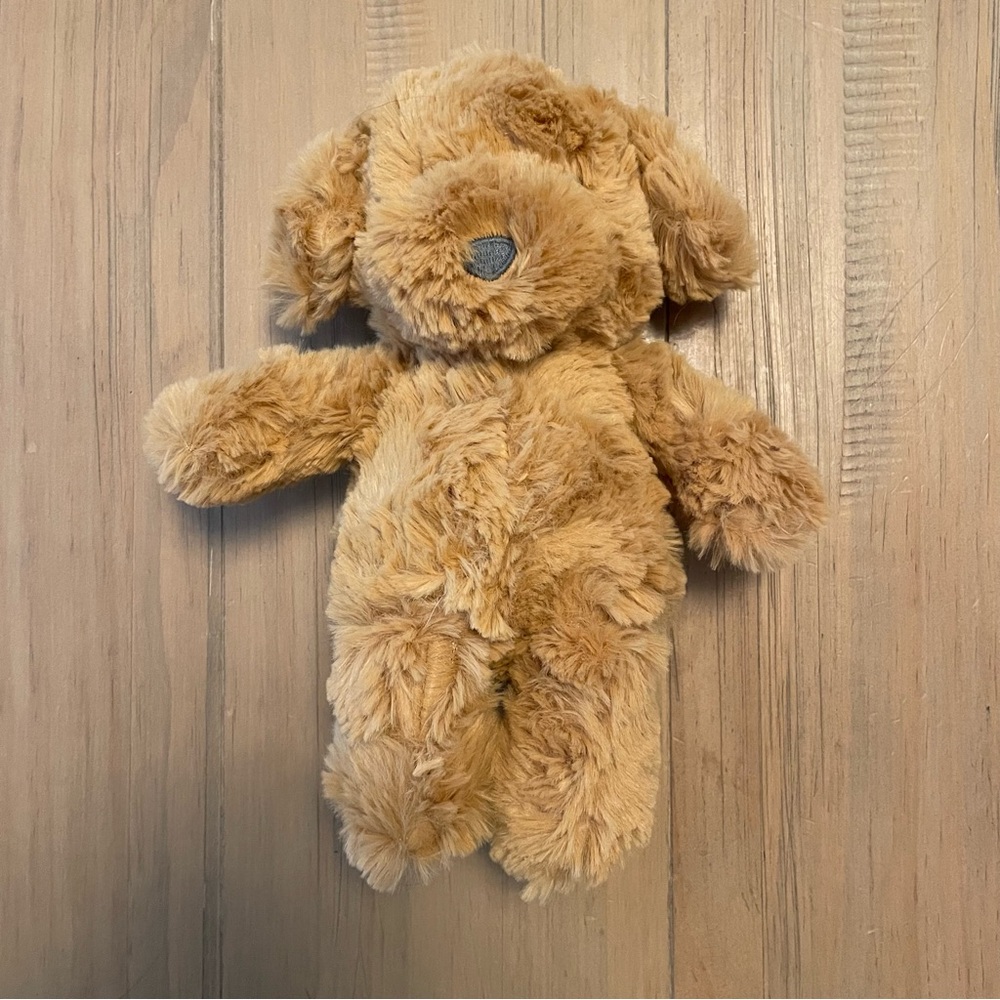 Cloud Island Dog Rattle Orange Brown Toy Baby Plush Stuffed Animal Puppy